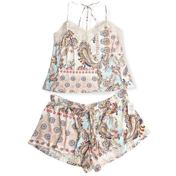 IN BLOOM BY JONQUIL Tangelle Paisley Print Cami & Shorts 2-Piece Pajama …  - Picture 1 of 10